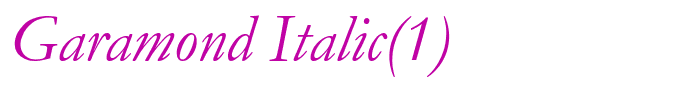 Garamond Italic(1)